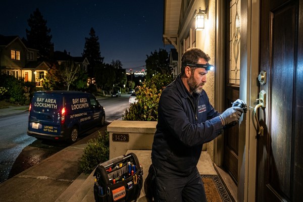 Emergency lockout service for a residential home in Belmont California